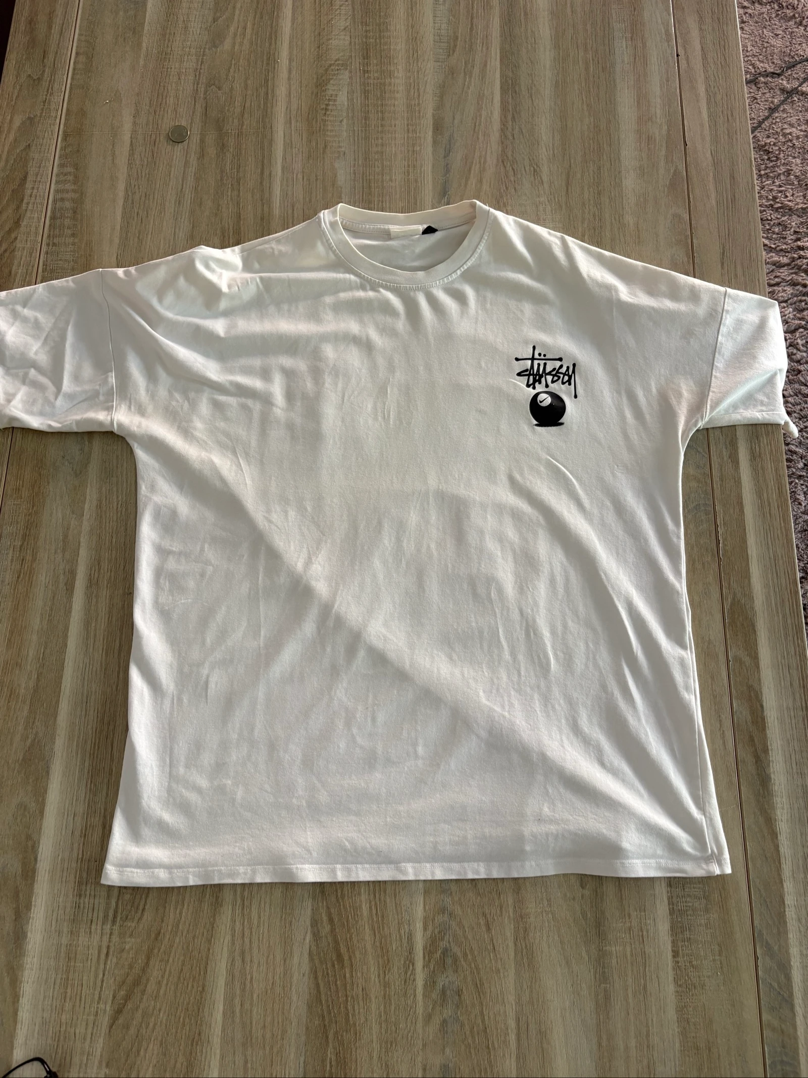 T Shirt Nike Blanc Logo Noir